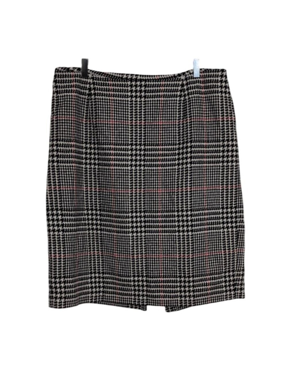 Talbots Houndstooth Pencil Skirt Womens Plus Size 16W Wool Blend Career Lined